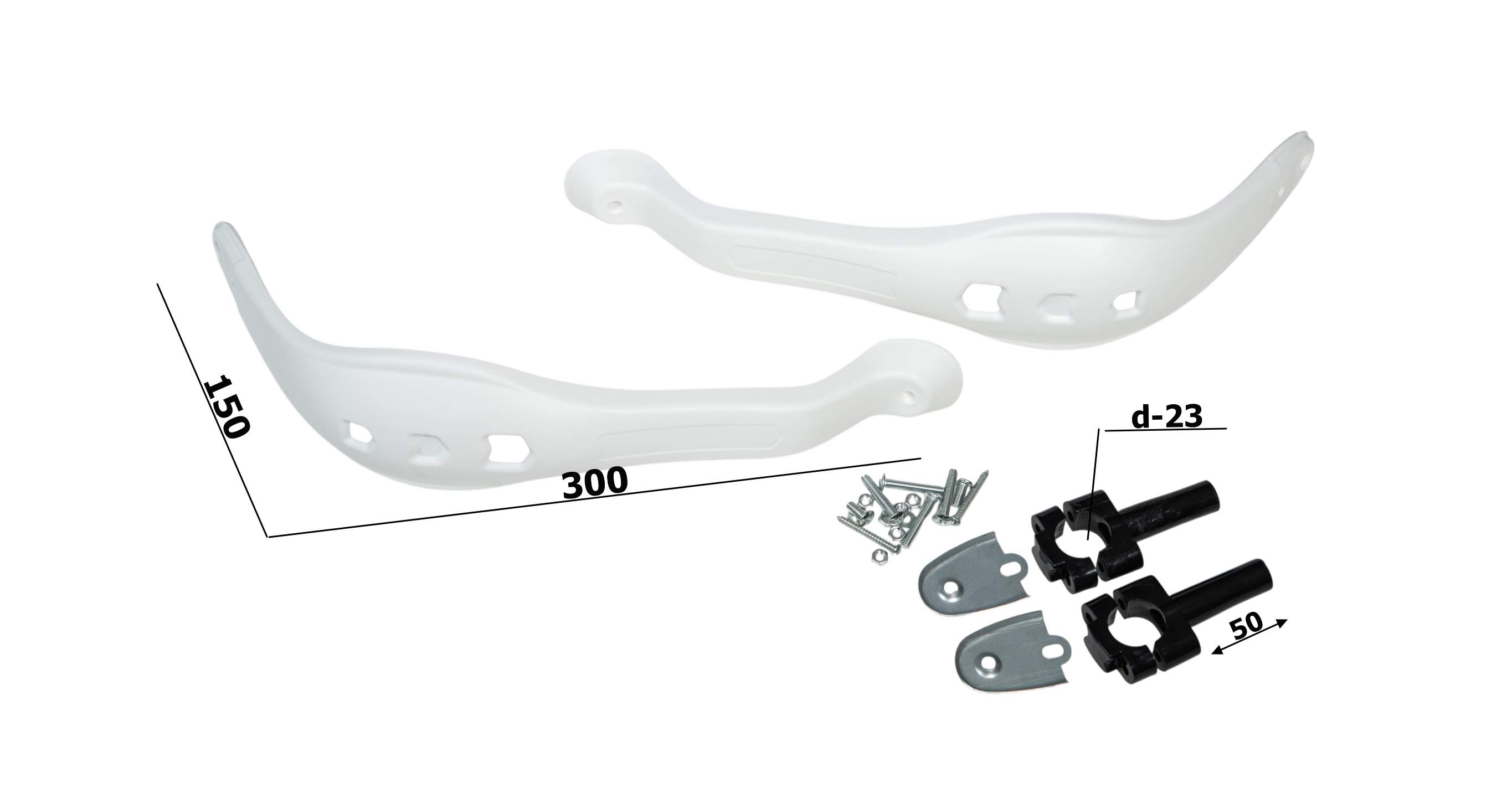 Защита рук Tiger-250/KAYO-250/TTR-250 белые
