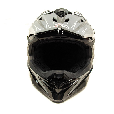 Шлем мото кроссовый HIZER J6803 №2 (M) BLACK/GREY