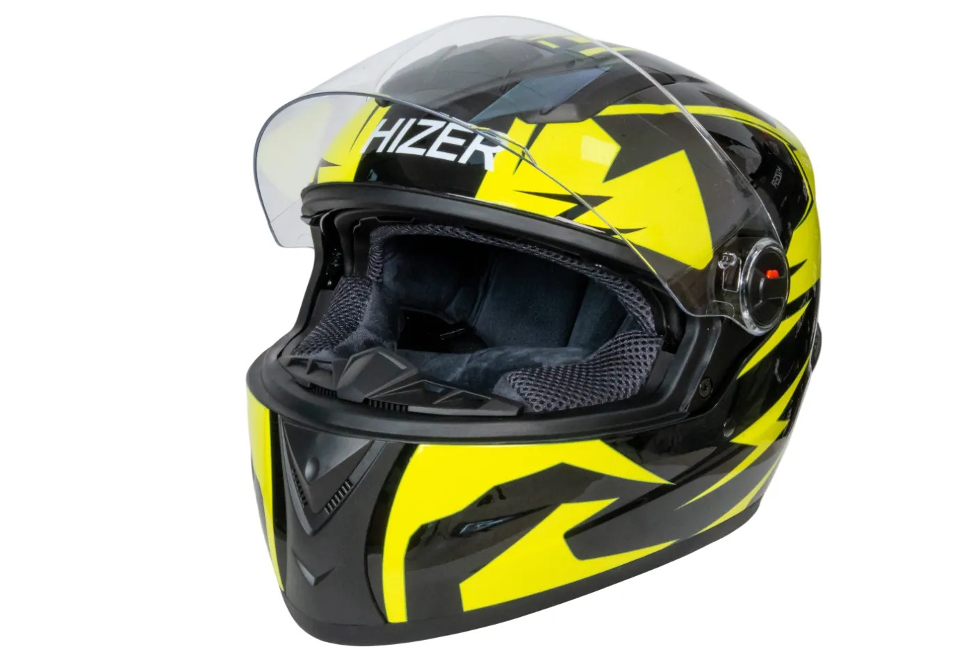 Шлем мото интеграл HIZER B561 №1 (M)  black/yellow