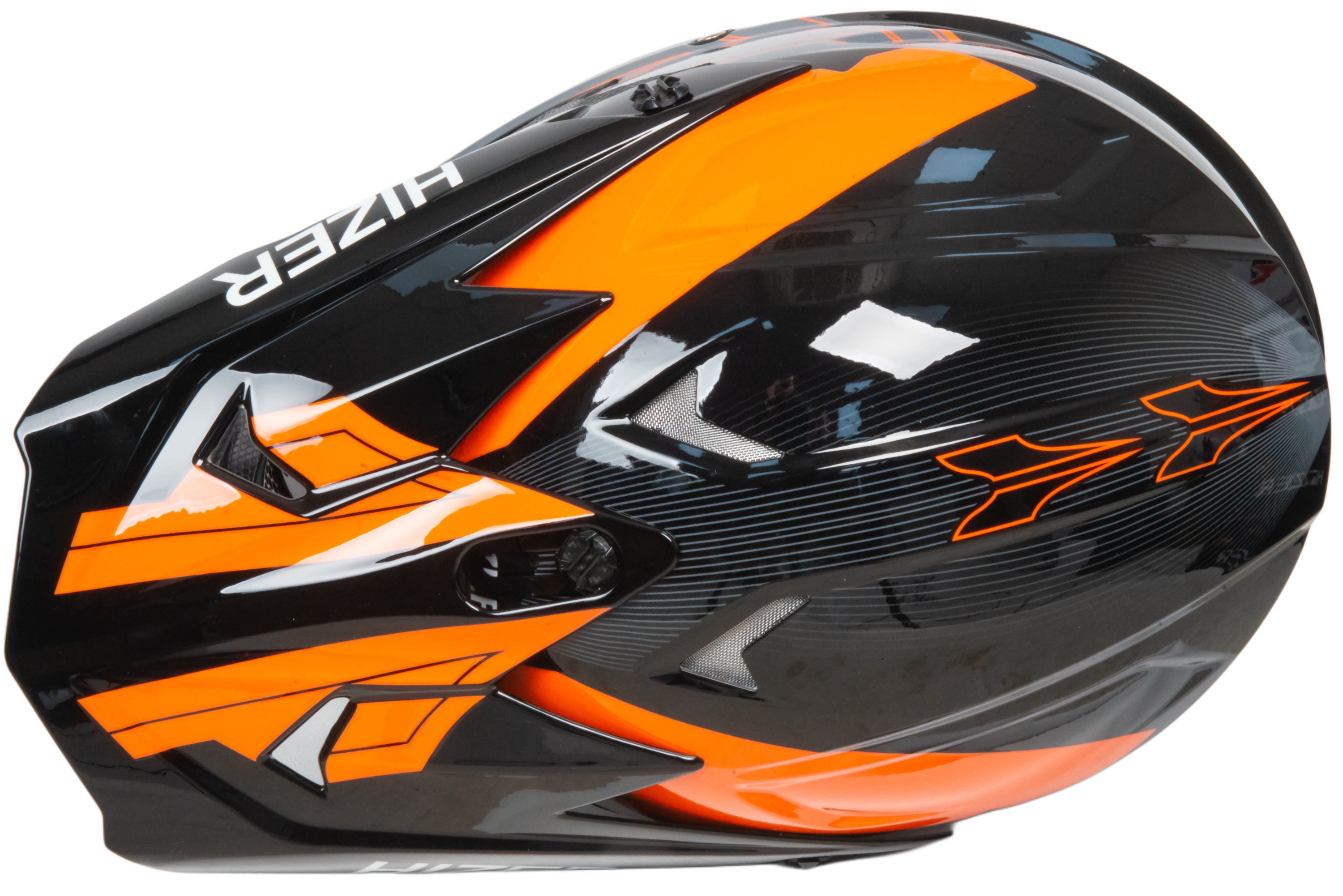 Шлем мото кроссовый HIZER J6805 №5 (S) orange