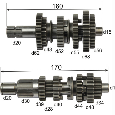 КПП в сборе 162FMJ ZS150 (CG150D) 150см3 X-TECH