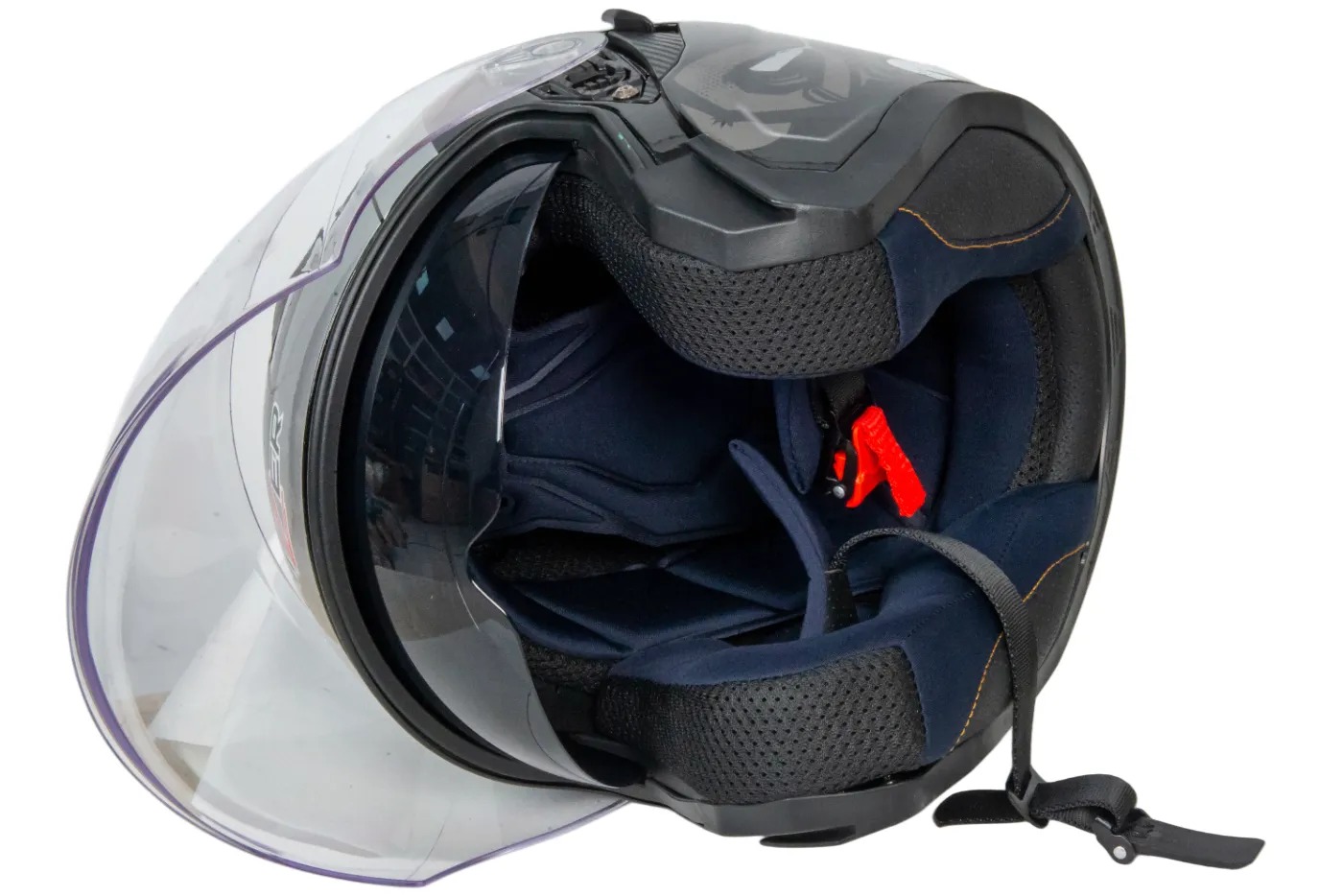 Шлем мото открытый HIZER J228 №2 (XL) black/gray