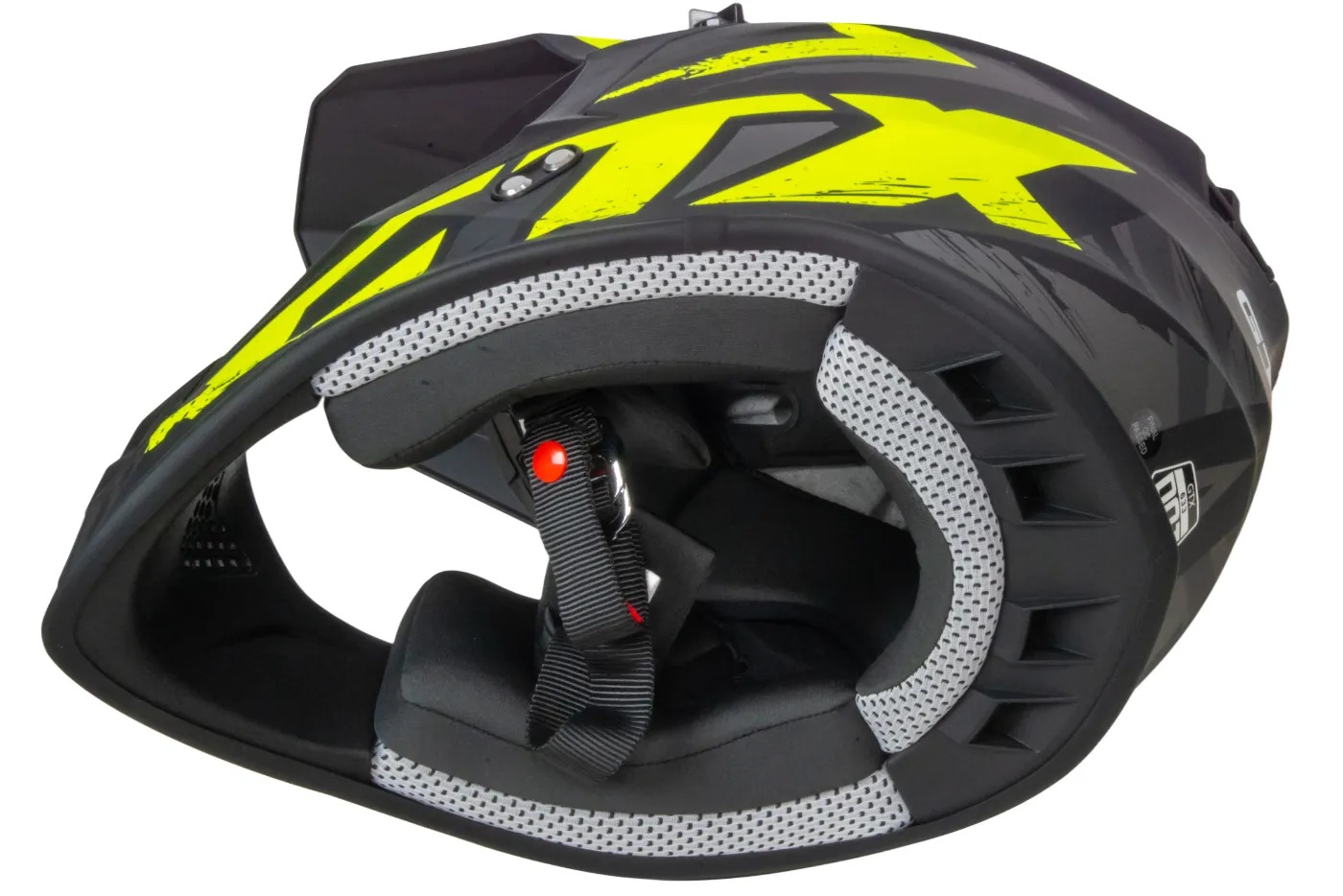 Шлем мото кроссовый GTX 633 №8 (XL) BLACK/FLUO YELLOW GREY