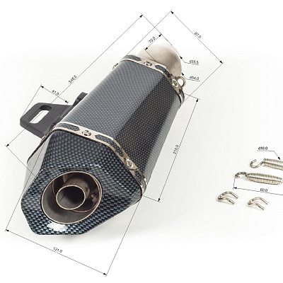 Глушитель AKRAPOVIC №10 карбон