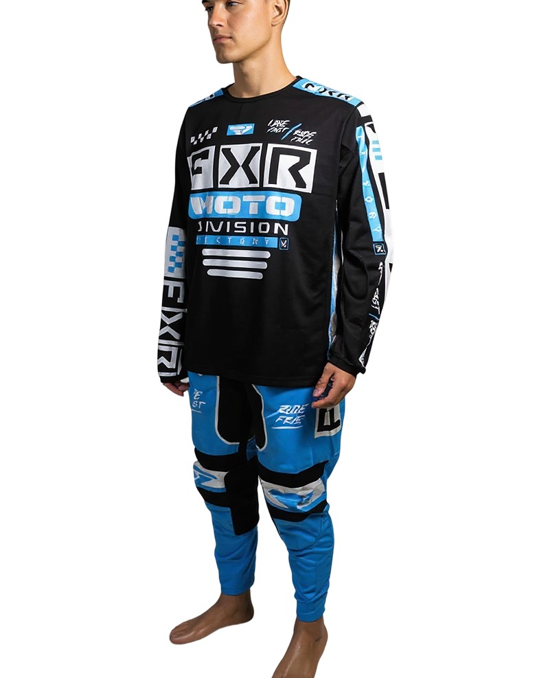 Джерси/футболка для мотокросса FXR №1 (XL) black/blue