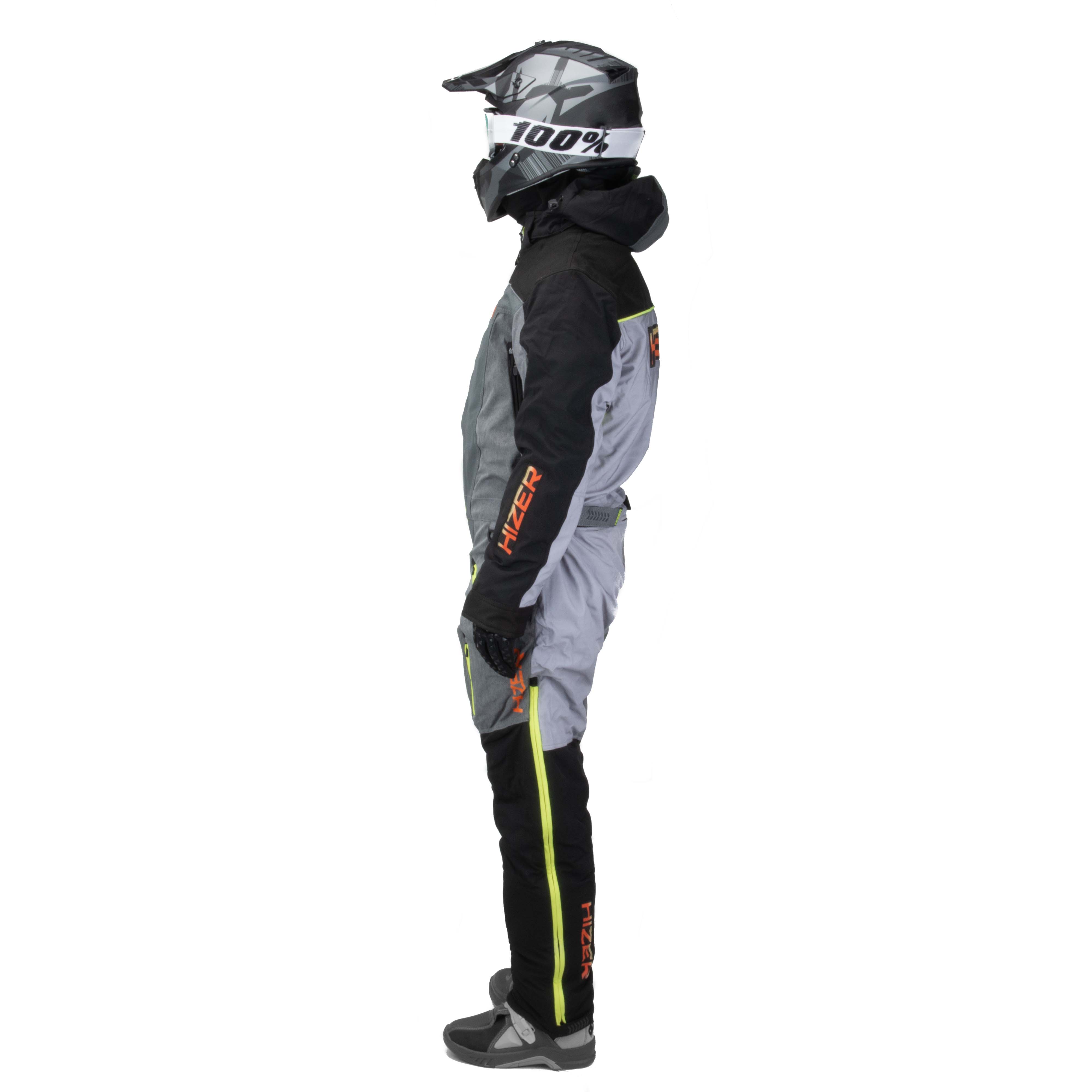 Комбинезон для снегохода HIZER №3 black-gray (текстиль) (XL)